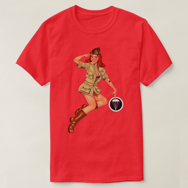 82nd 508PIR Pinup T-Shirt (Design Front)