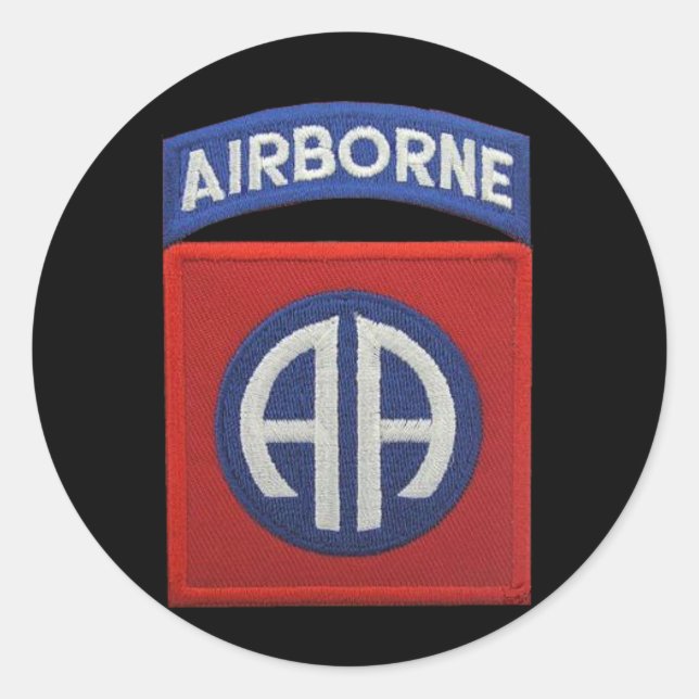 82nd ABN airborne Div Veterans Vets LRRP Classic Round Sticker (Front)