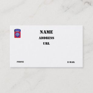 82nd ABN Airborne Division vets veterans patch Business Card