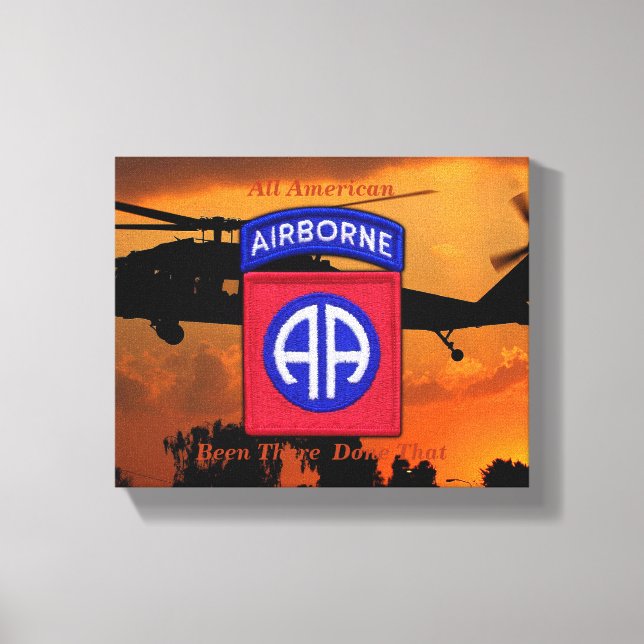 82nd ABN Airborne Fort Bragg veterans vets Canvas Print (Front)