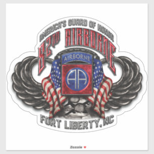 82nd Airborne 14" Wide Custom-Cut Vinyl Sticker