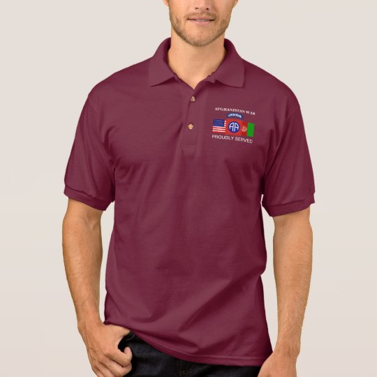 82ND AIRBORNE AFGHANISTAN WAR POLO SHIRT