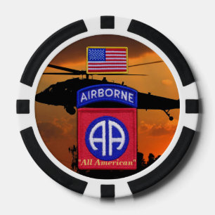 82nd airborne all american fort bragg poker chips