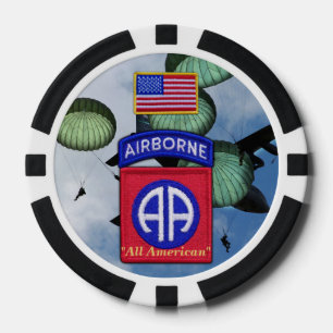 82nd airborne all american fort bragg poker chips