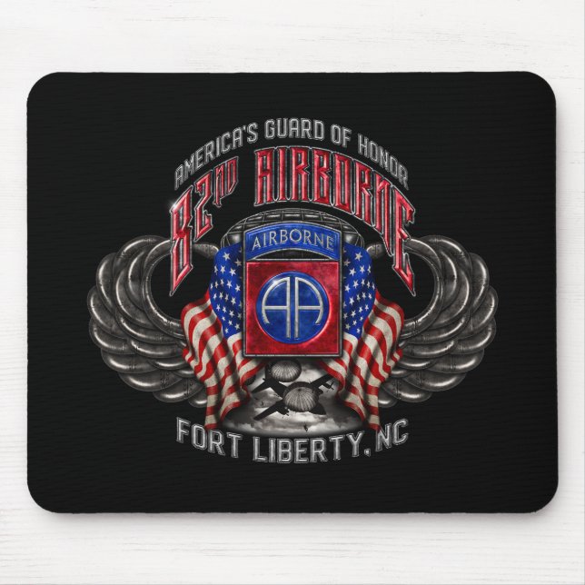 82nd Airborne Black Mousepad (Front)