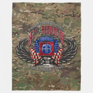 82nd Airborne Camo Fleece Blanket