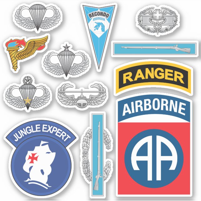 82nd Airborne Custom-Cut Vinyl Sticker (Front)