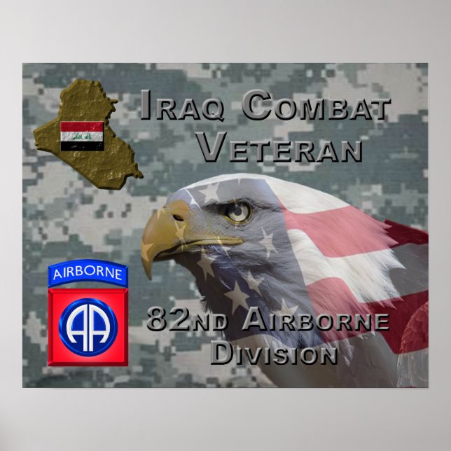82nd Airborne Div Iraq Combat Veteran Poster (Front)