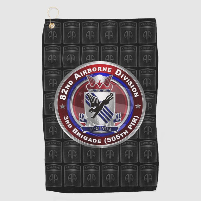 82nd Airborne Division 3rd Brigade 505th PIR Golf Towel (Front)
