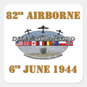 82nd Airborne Division 6th June 1944 Square Sticker
