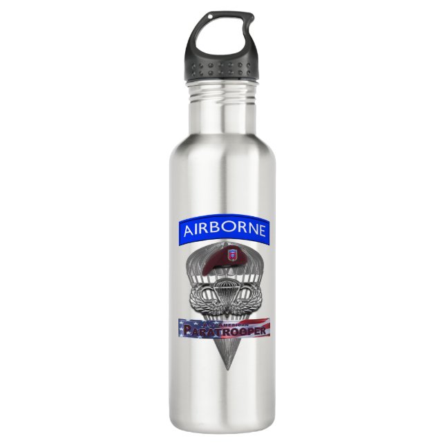 82nd Airborne Division  710 Ml Water Bottle (Front)