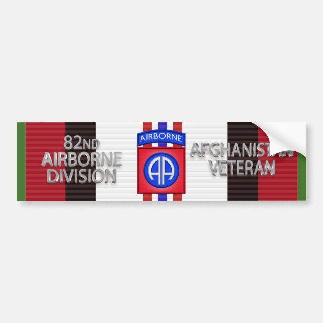 82nd Airborne Division Afghanistan Veteran Bumper Sticker (Front)