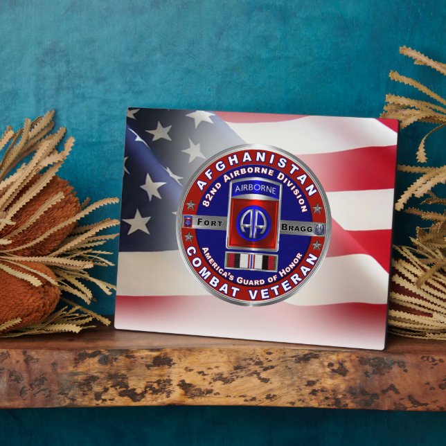 82nd Airborne Division Afghanistan Veteran Plaque (Side)