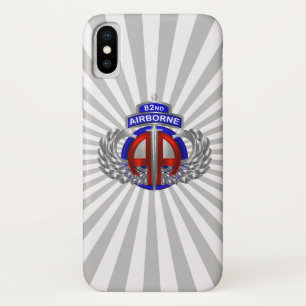 82nd Airborne Division Airborne Dagger Sun Rays iPhone X Case
