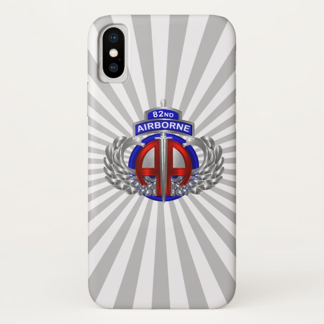 82nd Airborne Division Airborne Dagger Sun Rays Case-Mate iPhone Case (Back)