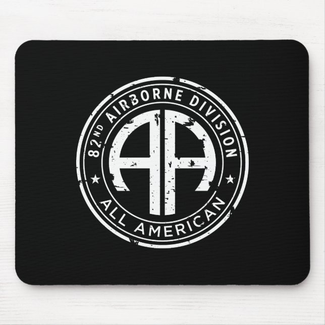 82nd Airborne Division "All American" Distressed Mouse Mat (Front)