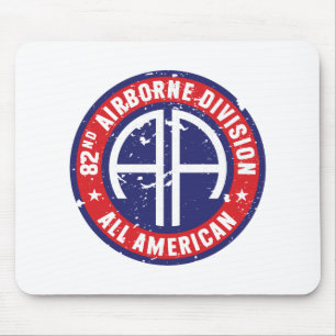 82nd Airborne Division "All American" Grunge Mouse Mat