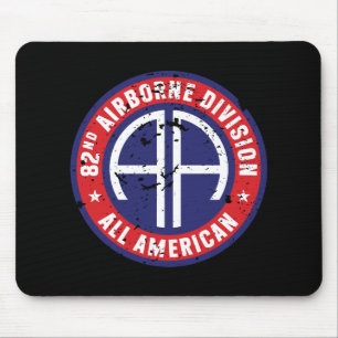 82nd Airborne Division "All American" Grunge Mouse Mat