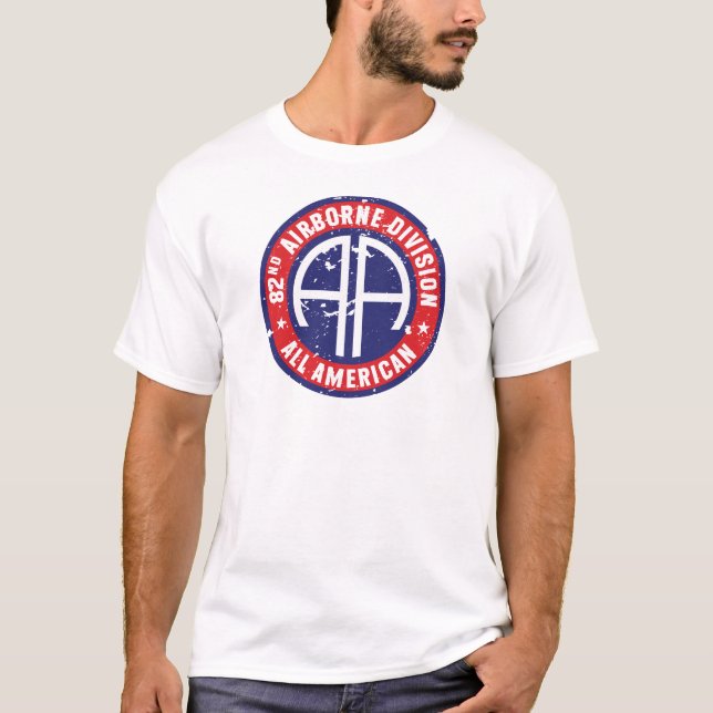 82nd Airborne Division "All American" Grunge T-Shirt (Front)