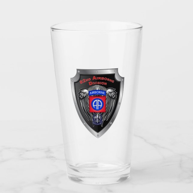 82nd Airborne Division “All American” Shield Glass (Front)