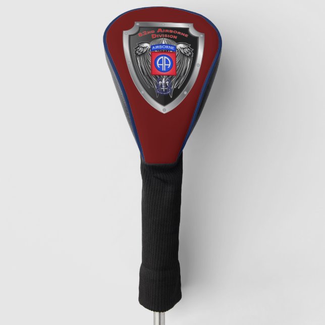 82nd Airborne Division “All American” Shield  Golf Head Cover (Front)