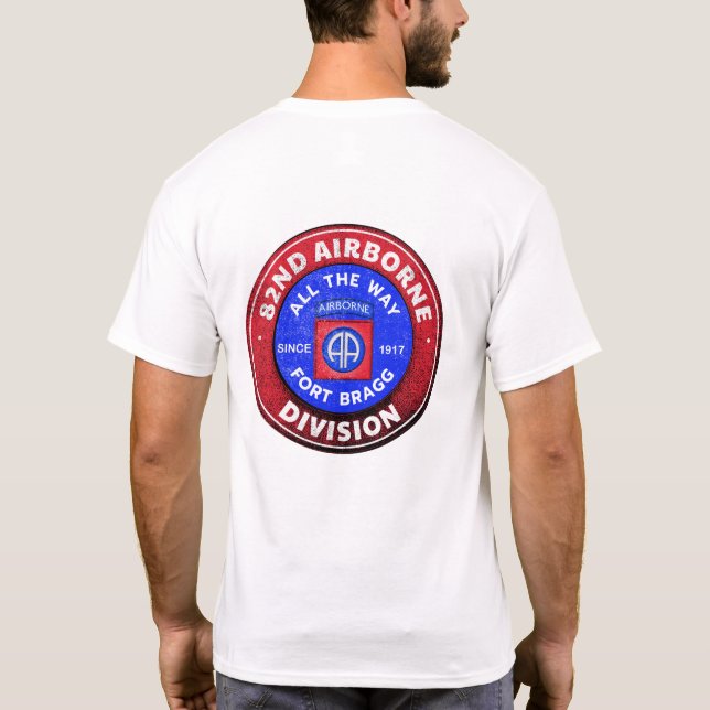 82nd Airborne Division-Antique Design T-Shirt (Back)