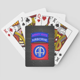 82nd Airborne Division Army Wife  Playing Cards