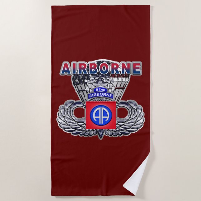 82nd Airborne Division  Beach Towel (Front)