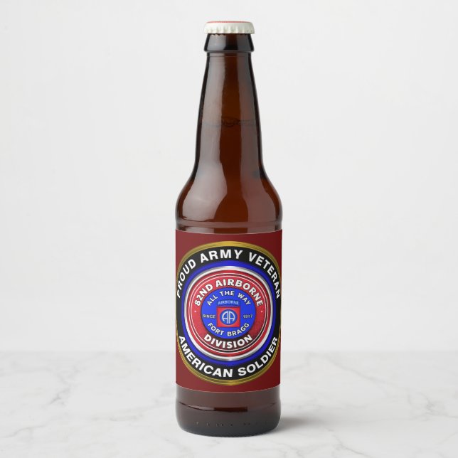 82nd Airborne Division Beer Bottle Label (Front)
