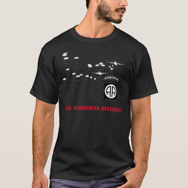 82nd Airborne Division Black T-shirt (Front)