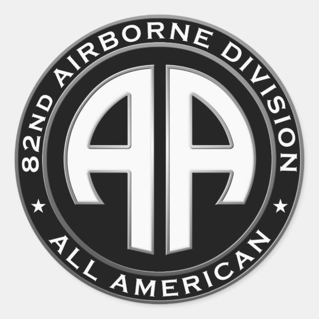 82nd Airborne Division Casual Patch Classic Round Sticker (Front)