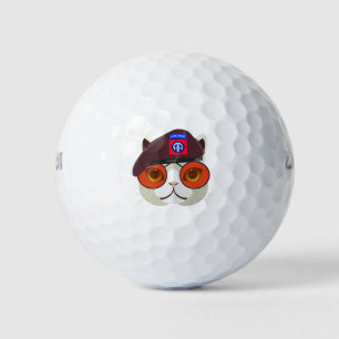  82nd Airborne Division Cat Golf Balls