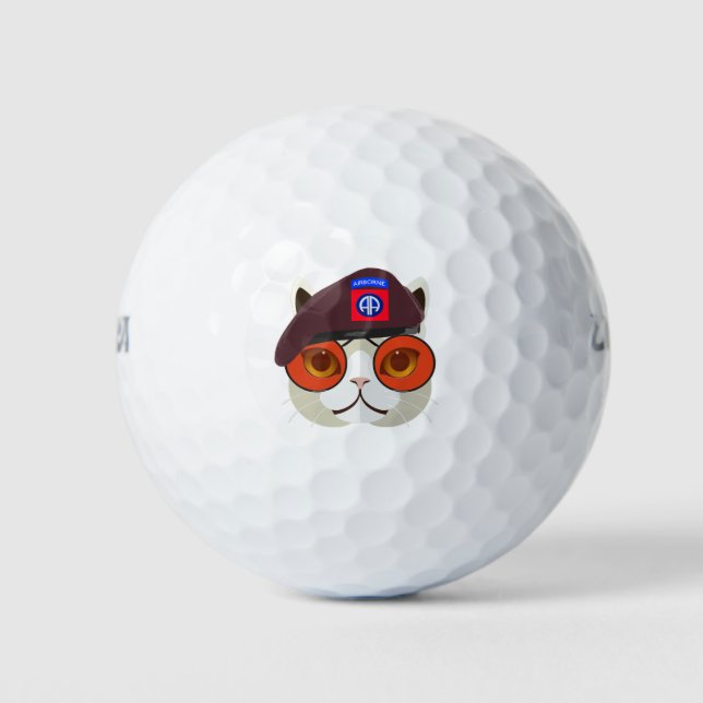  82nd Airborne Division Cat Golf Balls (Front)