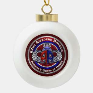 82nd Airborne Division Ceramic Ball Christmas Ornament