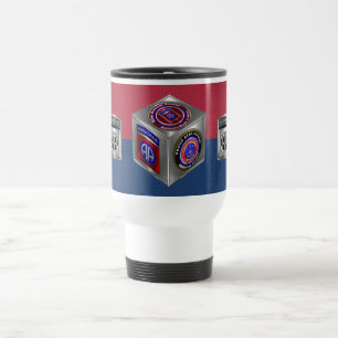 82nd Airborne Division Colours Steel Cube Travel Mug