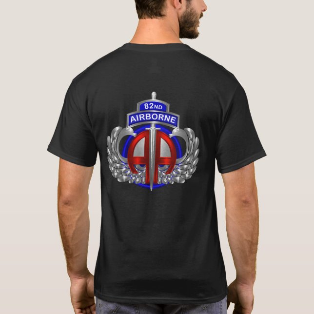 82nd Airborne Division Cool Dagger Design  T-Shirt (Back)