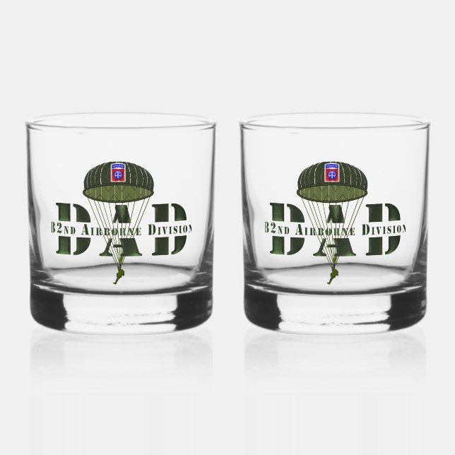 82nd Airborne Division DAD Whiskey Glass (Front)