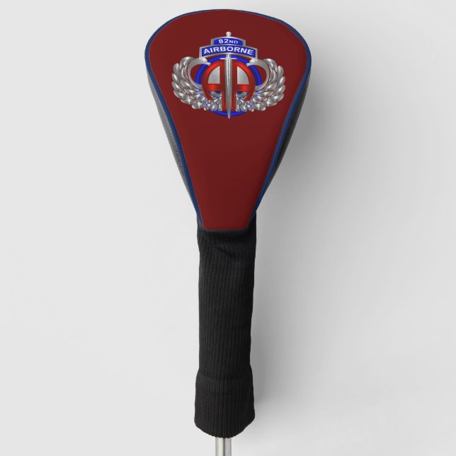 82nd Airborne Division Dagger Design  Golf Head Cover (Front)