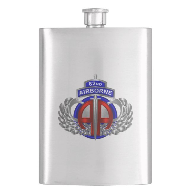 82nd Airborne Division Dagger Design Hip Flask (Front)
