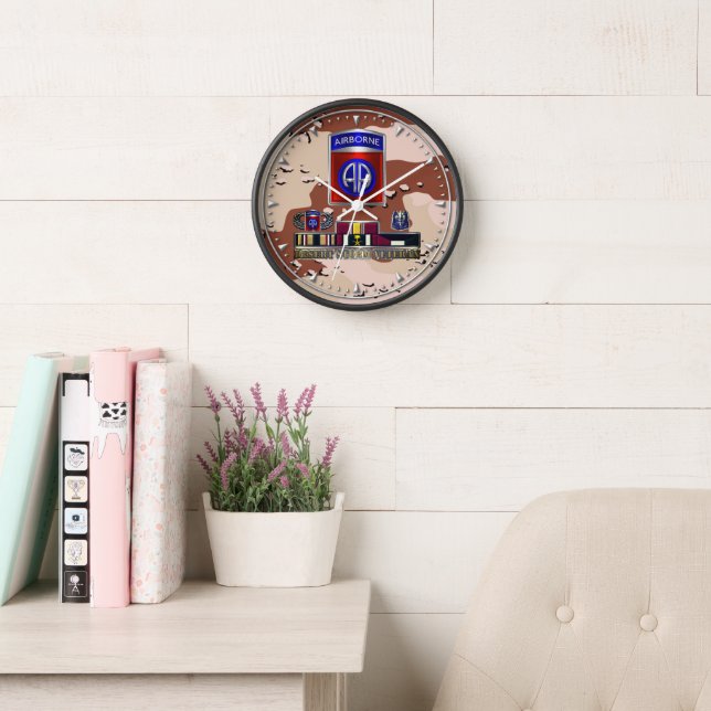 82nd Airborne Division Desert Storm Veteran Clock (Reading Room)
