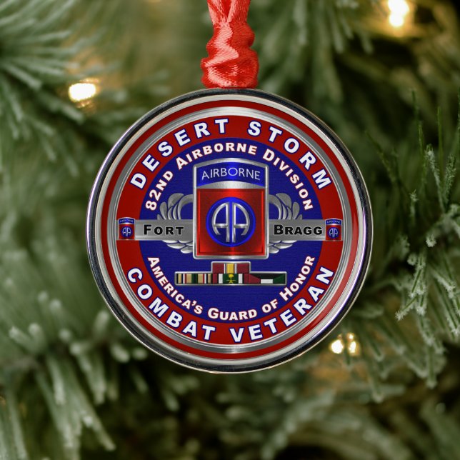82nd Airborne Division Desert Storm Veteran Metal Tree Decoration (Tree)