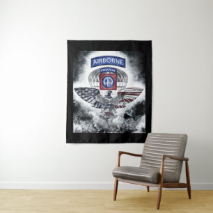 82nd Airborne Division Explosive Design Tapestry