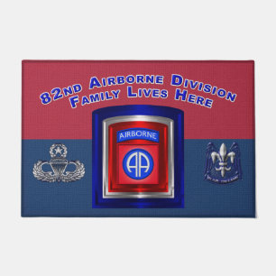 82nd Airborne Division Family Lives Here Doormat