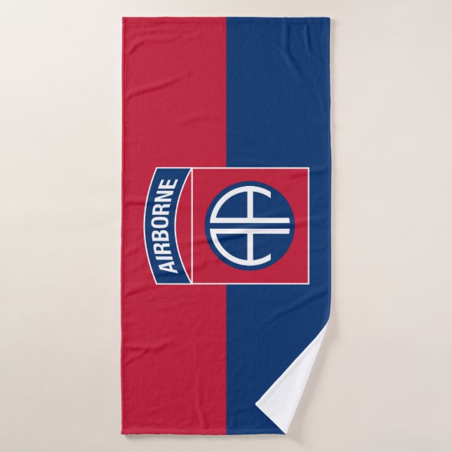 82nd Airborne Division Flag Military Veteran Bath Towel (Bath Towel)