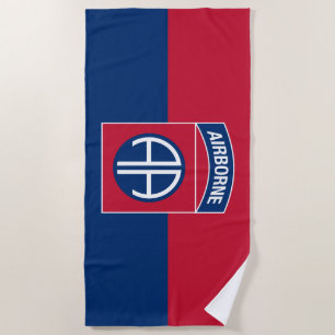 82nd Airborne Division Flag Military Veteran Beach Towel