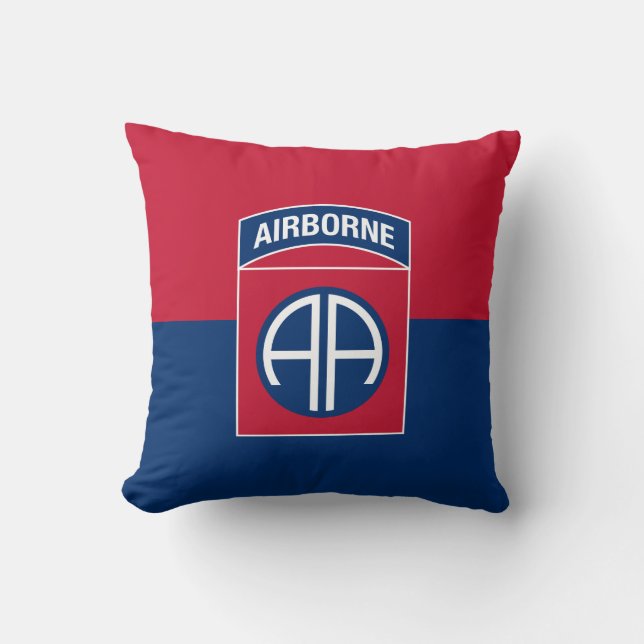 82nd Airborne Division Flag Military Veteran Cushion (Front)