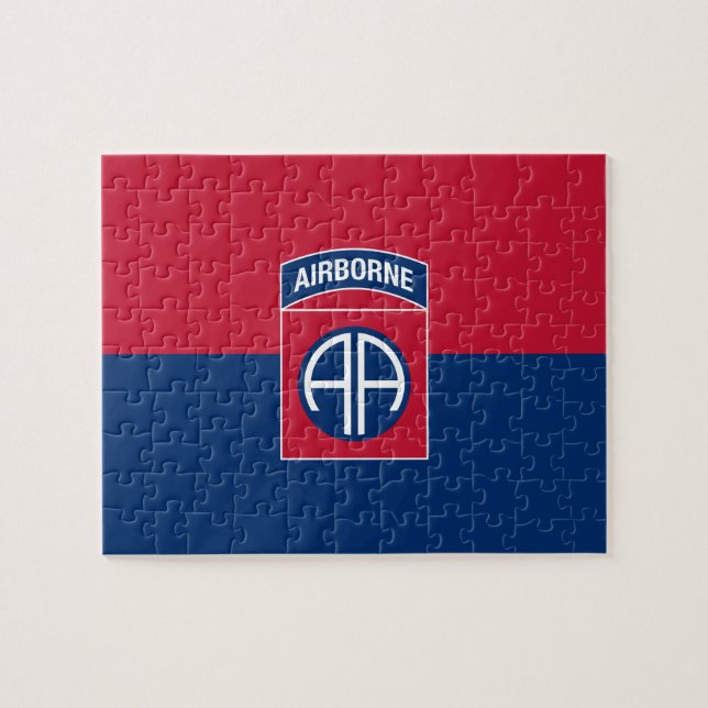 82nd Airborne Division Flag Military Veteran Jigsaw Puzzle (Horizontal)