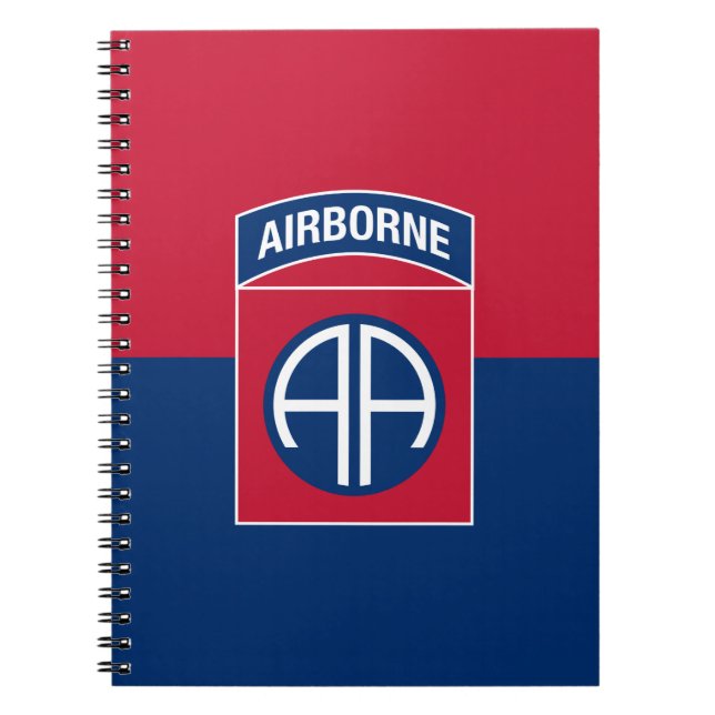 82nd Airborne Division Flag Military Veteran Notebook (Front)