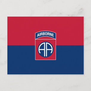 82nd Airborne Division Flag Military Veteran Postcard