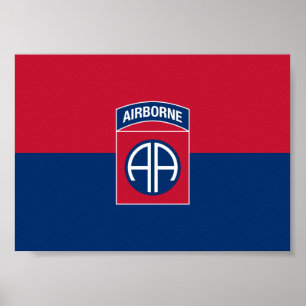 82nd Airborne Division Flag Military Veteran Poster
